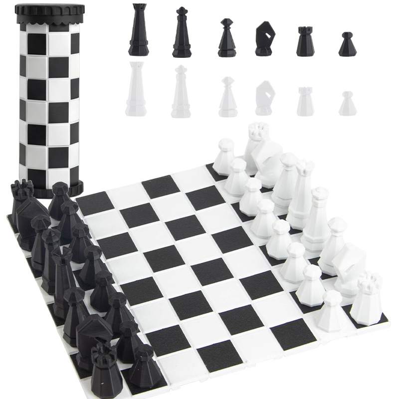 Kids Outdoor Yard Games - 2 in 1 Portable Chess Game