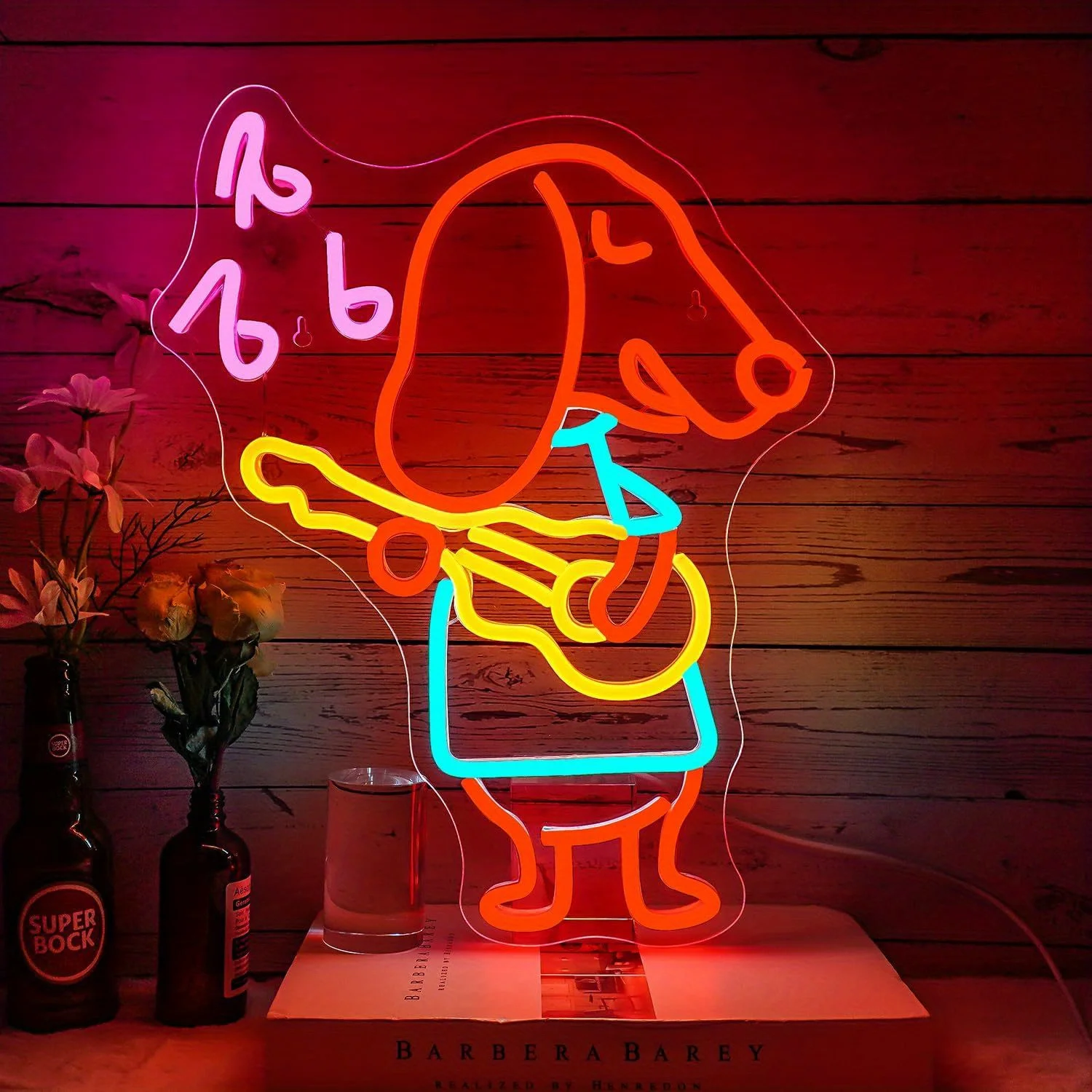 Dab Dog Neon Sign Wearing Cap  - огляд і ціна Kids Outdoor Ideas