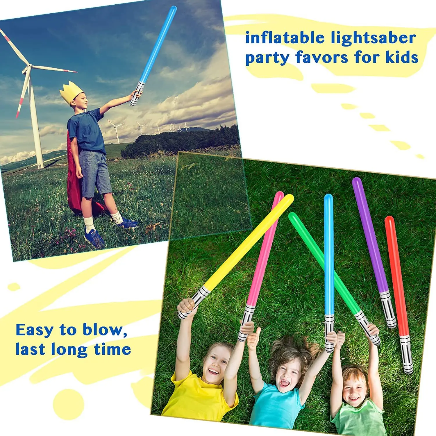 90cm Kawaii Inflatable Lightsa - огляд і ціна Kids Outdoor Yard Games
