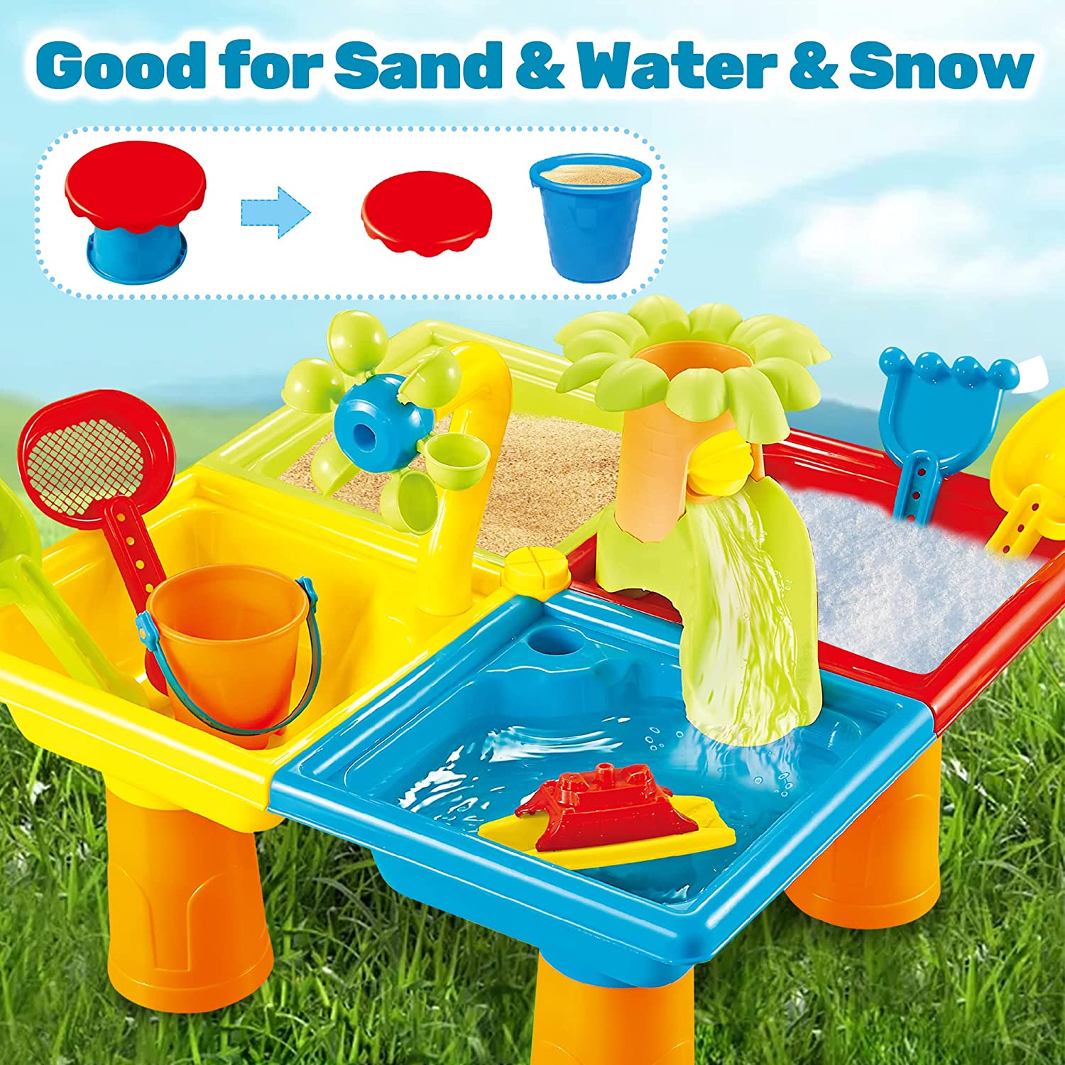 Beach Table Sand Play Toys Chi - огляд і ціна Kids Outdoor Play Table