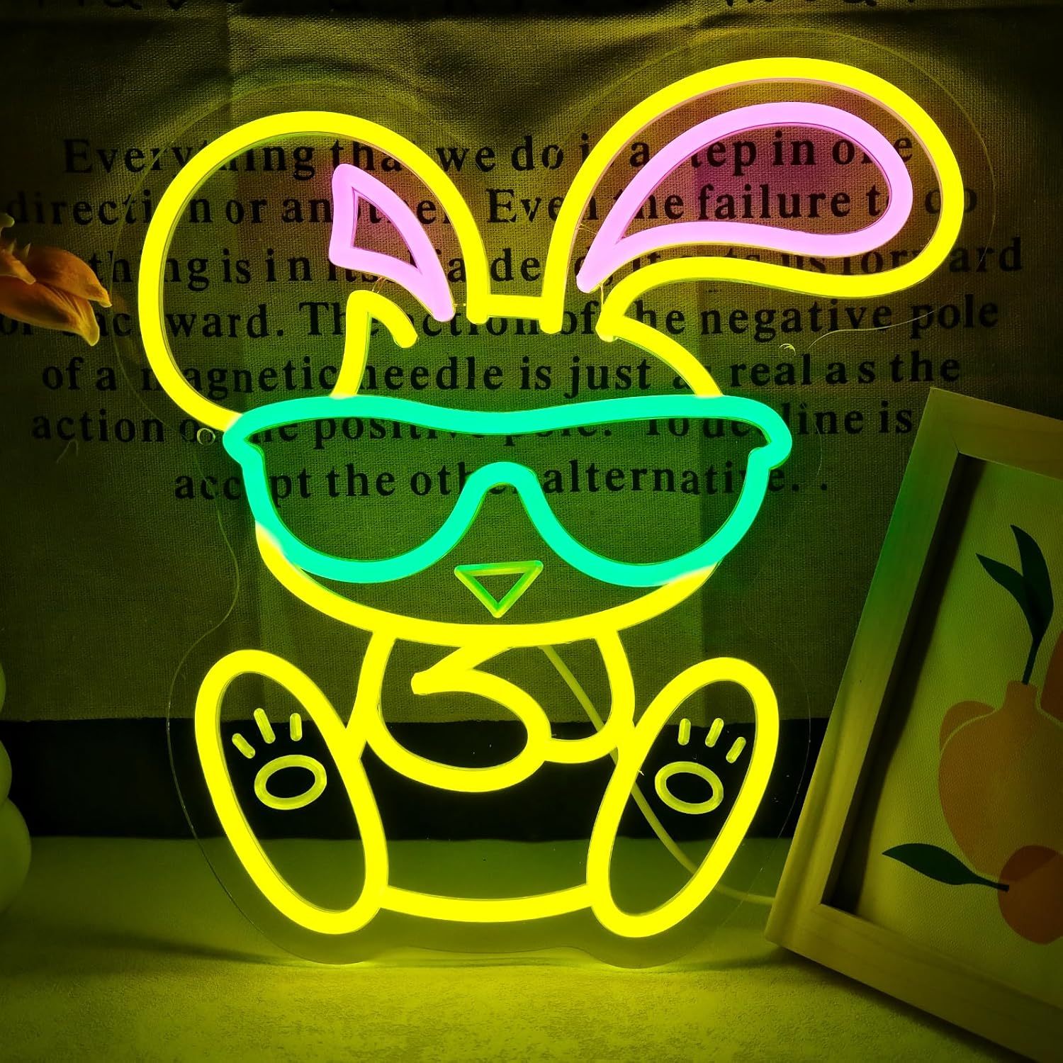 Cool Bunny Neon Sign Wearing G - огляд і ціна Kids Outdoor Ideas