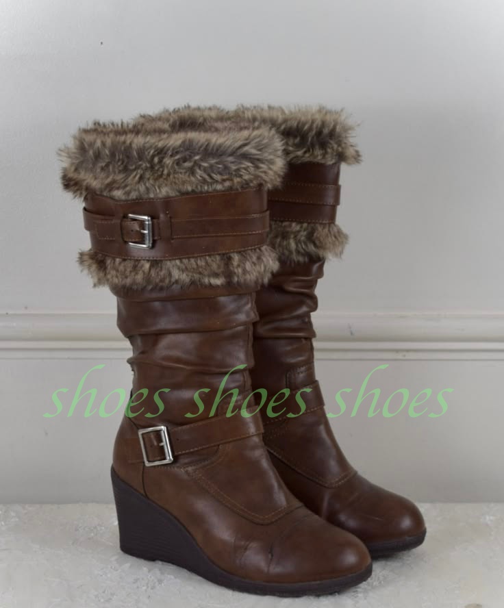 Women Vintage Brown Faux Pu Fu - огляд і ціна Kids Outdoor Boots