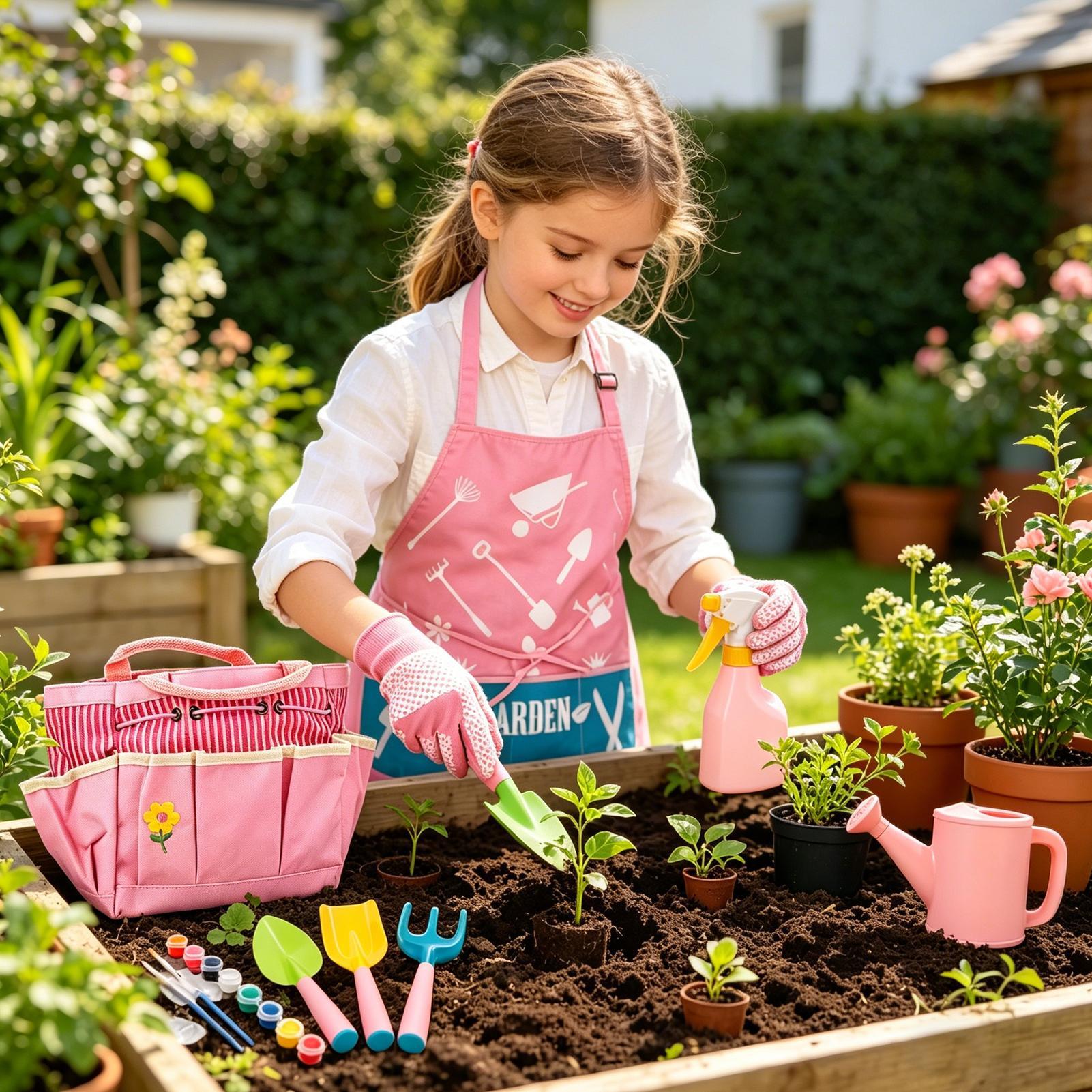 Kids Gardening Kit Lightweight - огляд і ціна Kids Outdoor Yard Tools