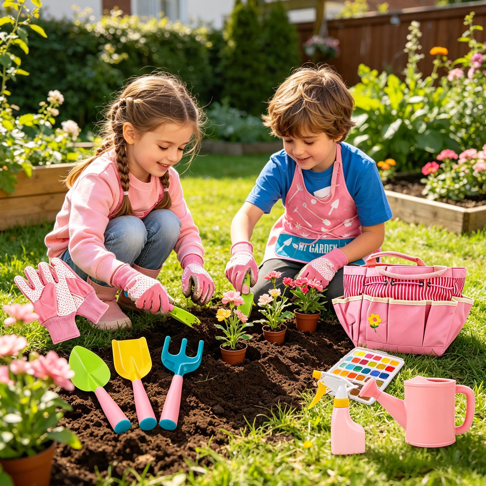 Kids Gardening Kit Lightweight - огляд і ціна Kids Outdoor Yard Tools