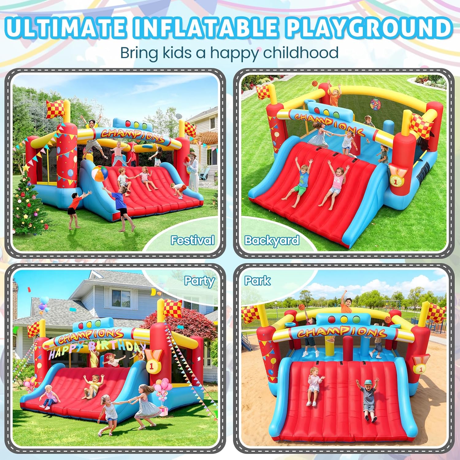 13FT Big Inflatable Bounce Hou - огляд і ціна Kids Outdoor Games