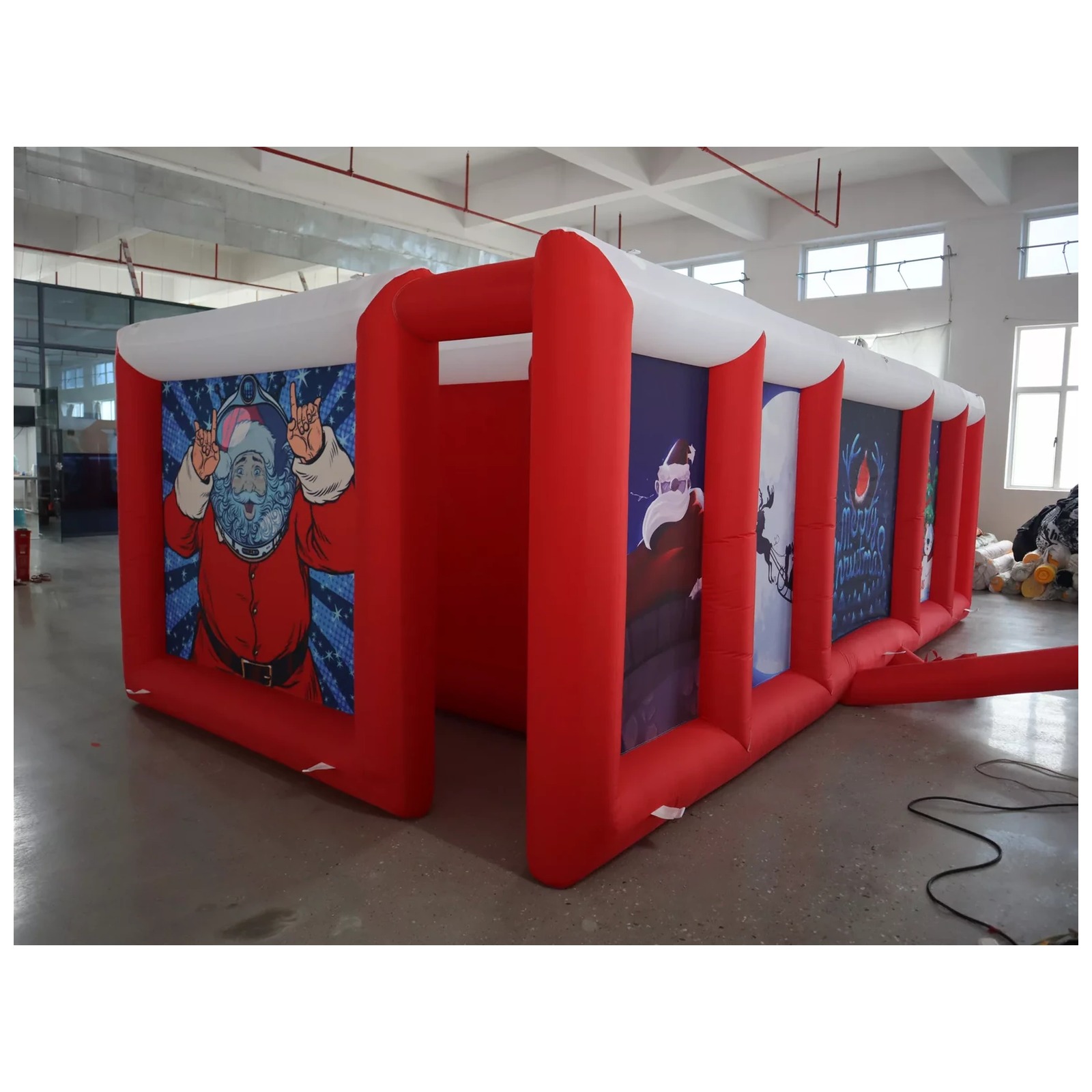 Large Red White Flat Roof Infl - огляд і ціна Kids Outdoor Games